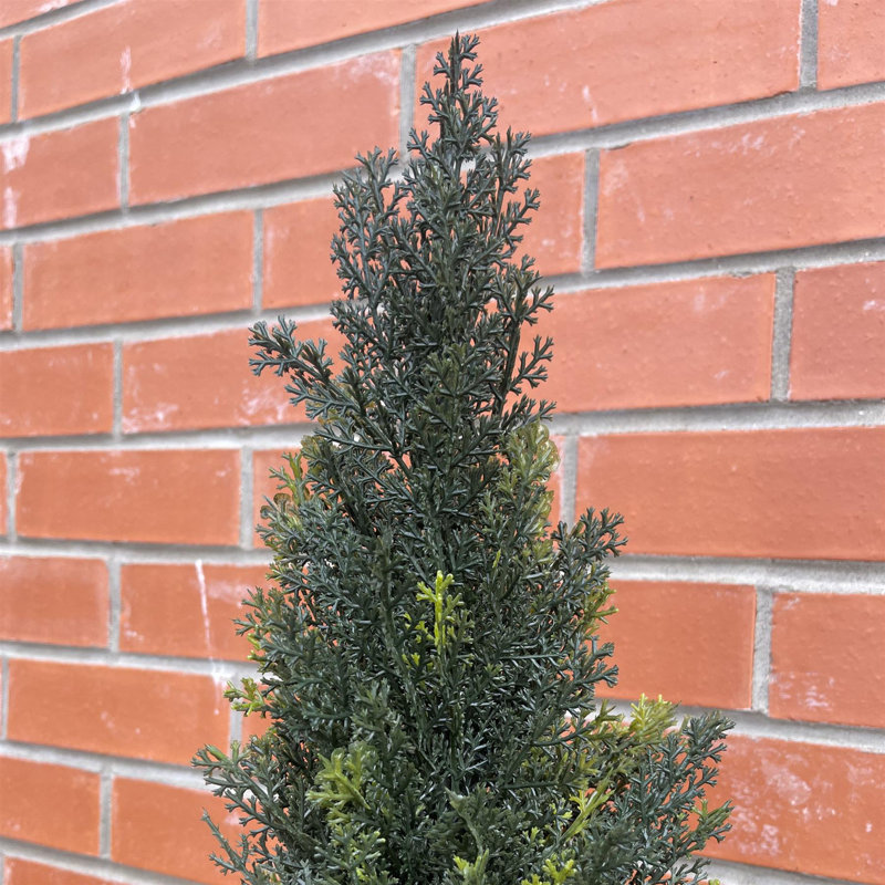 Artificial Cedar Cypress Confier Trees 120cm Faux Cedar Tree in Pot Liner