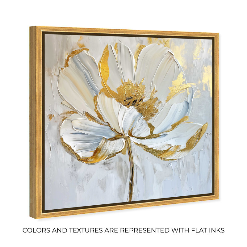 Magnolia II, 21" H x 21" W, Gold Framed