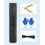 Rouleau de clôture à treillis soudé en PVC 16GA, maille 2 po x 2 po, grillage en vinyle 36 po x 30 pi avec pinces et gants