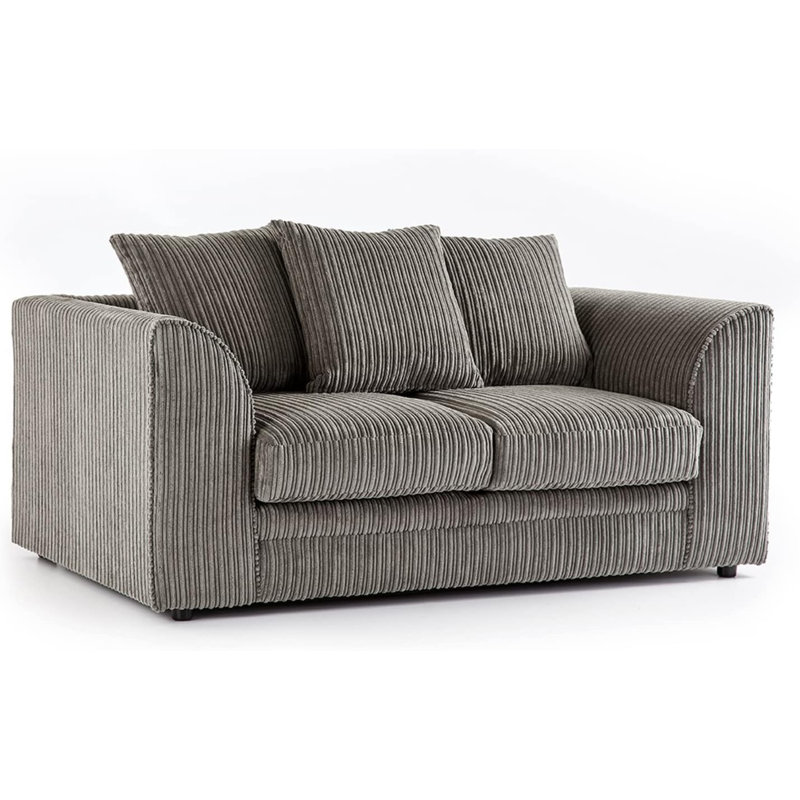 2 Seater Corduroy Sofa, Grey
