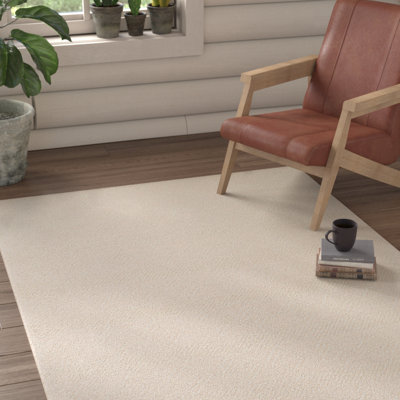Latrissa Flatweave Wool Beige Area Rug