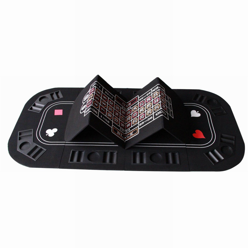 INO Design 3In1 table de poker pour poker Blackjack roulette jeux de casino pliables avec sac de transport noir