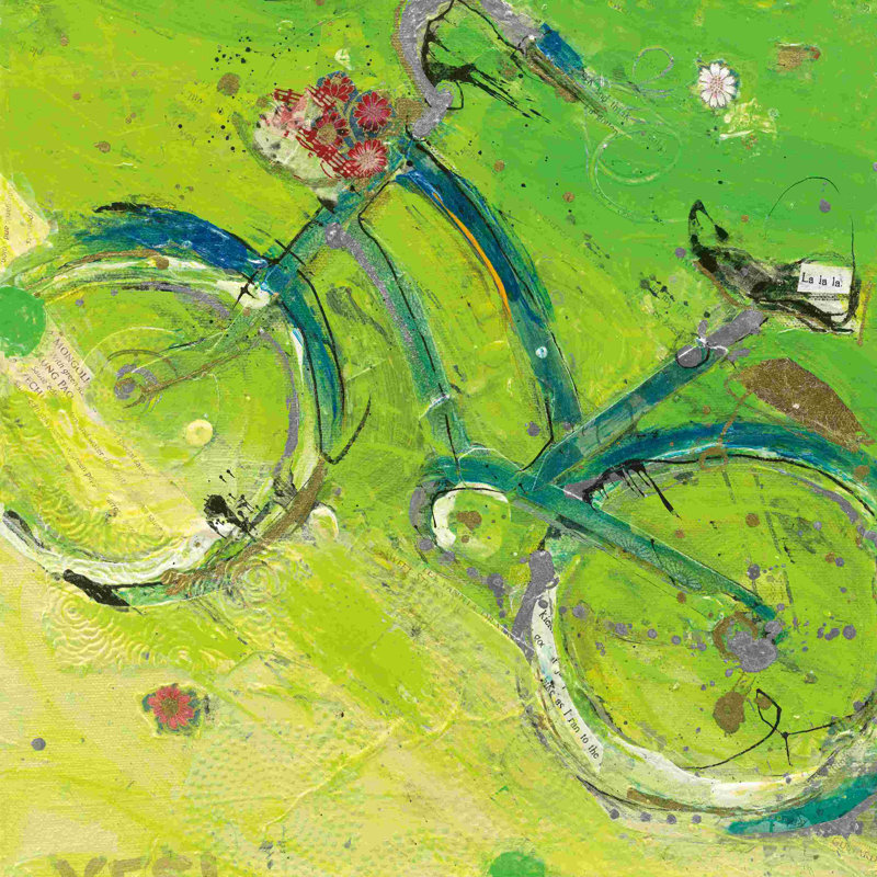 " Yes " by Kellie Day, 12" H x 12" W  , No, Wrapped Canvas
