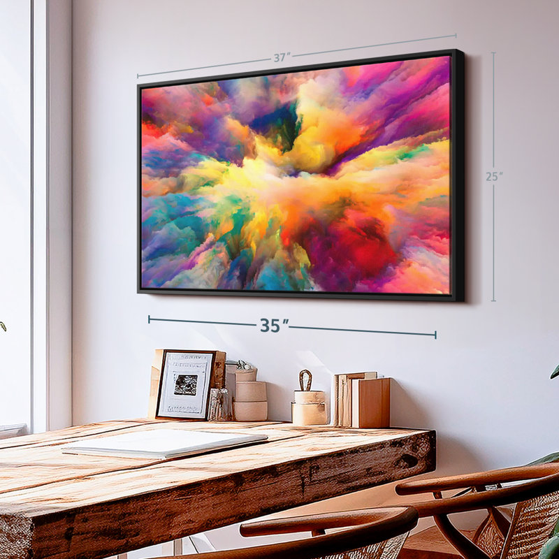 Impression sur toile abstraite Cloud Convergence, H 25 po x l 37 po