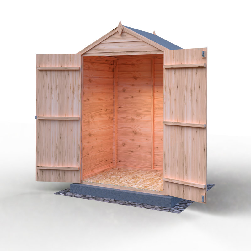 Garden Value 4 Ft. W x 3 Ft. D Overlap Apex Shed, No