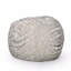Petit fauteuil à billes rond en fausse fourrure de 5 pieds, blanc et gris