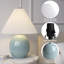 Lampe de table de table de chevet simple en céramique 20,47 po Mandilyn pour chambre / salon avec abat-jour empire en lin-1632237511