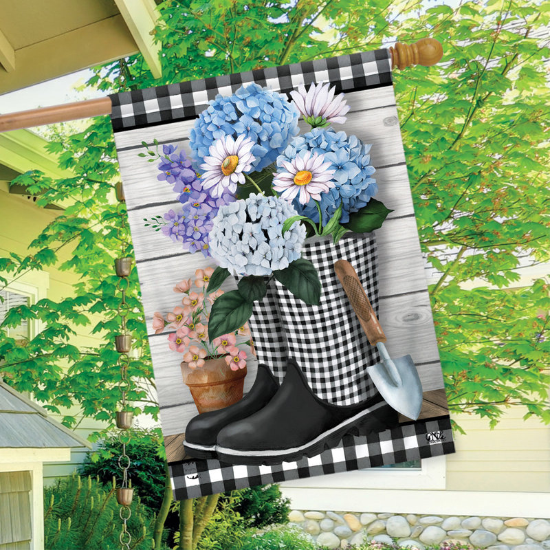 Checkered Garden Boots Spring House Flag