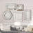 Distressed Silver Square Accent Mirror, Wall Mirror for Living Room, Entryway, Office, Bedroom, Hallway-699693847
