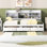 Lit capitaine simple en bois avec tablettes intégrées, 3 tiroirs et lit gigogne escamotable en style blanc