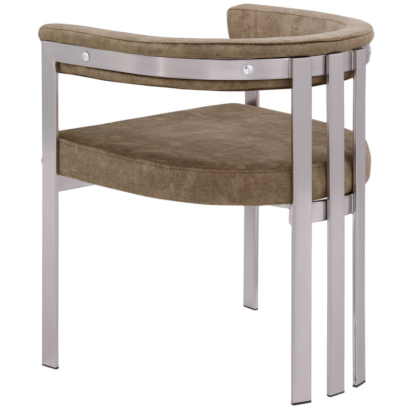 Fauteuil en velours Marcello Kenlea, Velours brun
