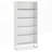 5-Tier White Heavy Duty Bookshelf Library Organizer-1578898167