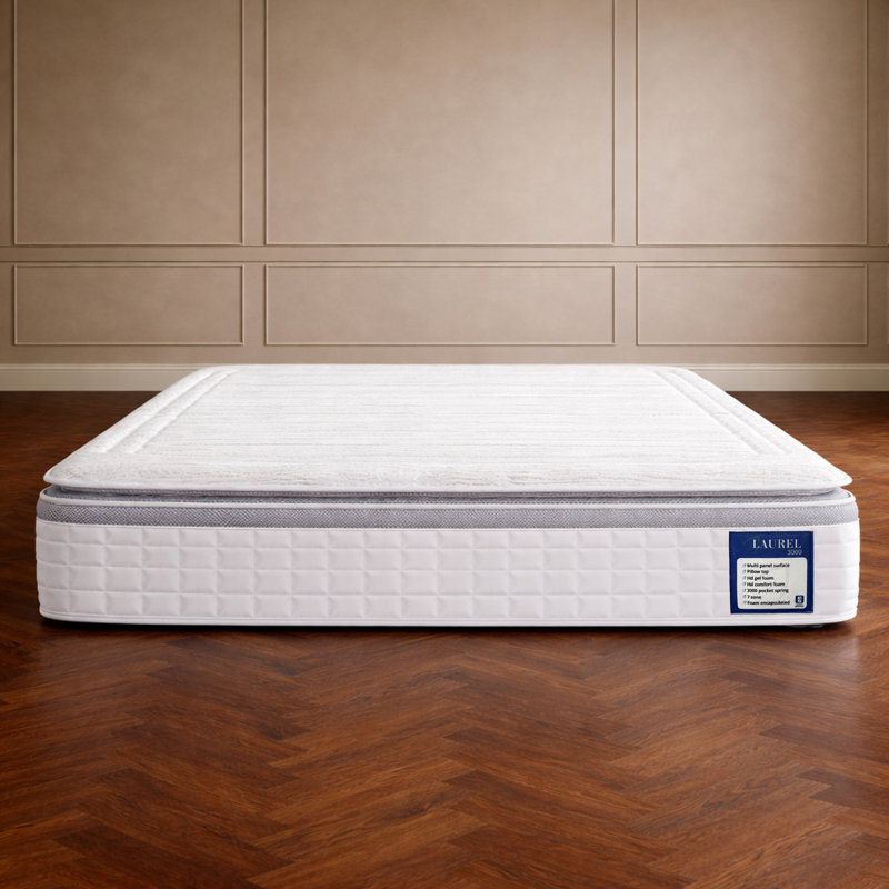 Laurel 3000 Pocket Pillow Top Mattress Desire Deco Ltd Mattress, Super King (6')