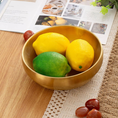 Bol décoratif de 7,4 pouces, bol à clés pour la table d'entrée, bol à clés, bols décoratifs pour la maison (or)