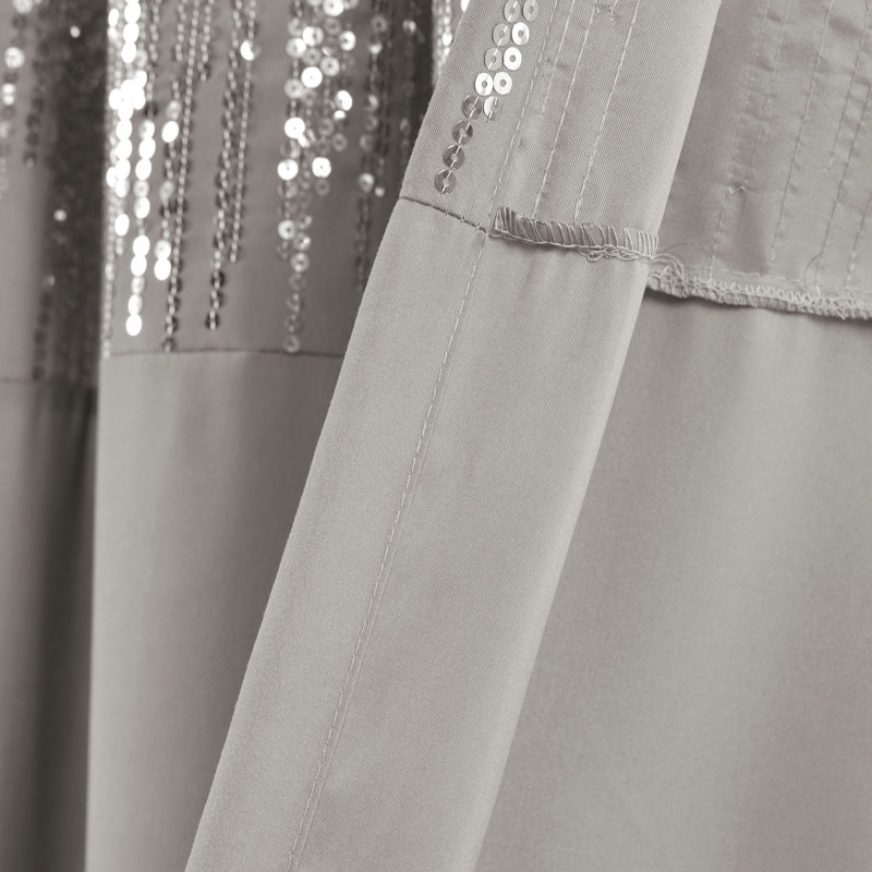 Paire de rideaux semi-transparents Shimmer, Gris