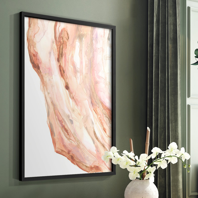 Rose Quartz II, reproduction encadrée - bois massif, Noir, H 14 po x l 11 po