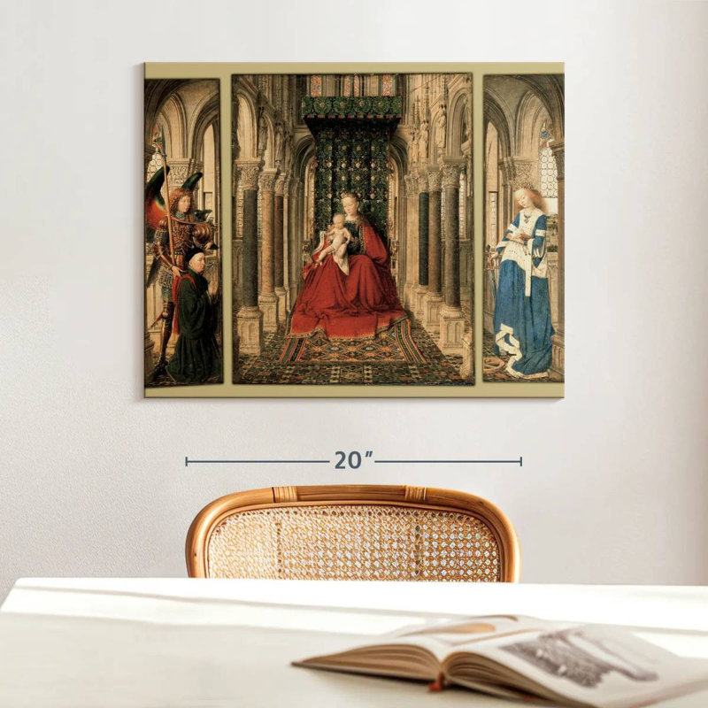 Triptyque de Dresde, 20" H x 25" W