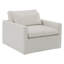 Fauteuil d'appoint recouvert de tissu ivoire