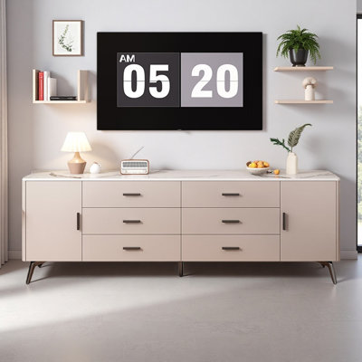 Meuble télé simple et élégant kaki