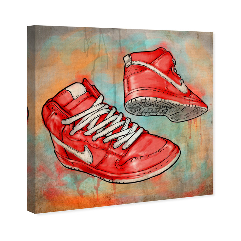 « cerise kicks », art sur toile Samir, H 40 po x l 40 po x P 1,5 po