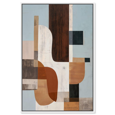 Art of Forms I Canvas Print Brown Wall Decor by Art Remedy, White Frame, 10 x 15