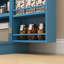 Garde-manger de 41 po, 12 tablettes de porte, 5 tablettes réglables, bleu, ajoute du style et du rangement à votre rangement, armoire bleue avec étagère pour plus d'espace