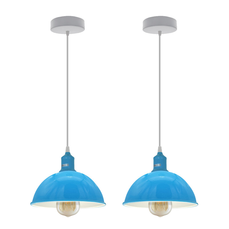 Gingras 2 - Light White Single Pendant, Blue, Yes