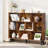 10 Cube Bookshelf,3 Tier Modern Wide Bookcase With Legs,Mid-Century Wood Bookshelves Storage，Retro Large Book Case,Freestanding Organizer Display Shelf For Bedroom,Living Room,Office-2127432899-2127432904