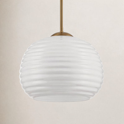 Dimmable Glass Single Light Pendant