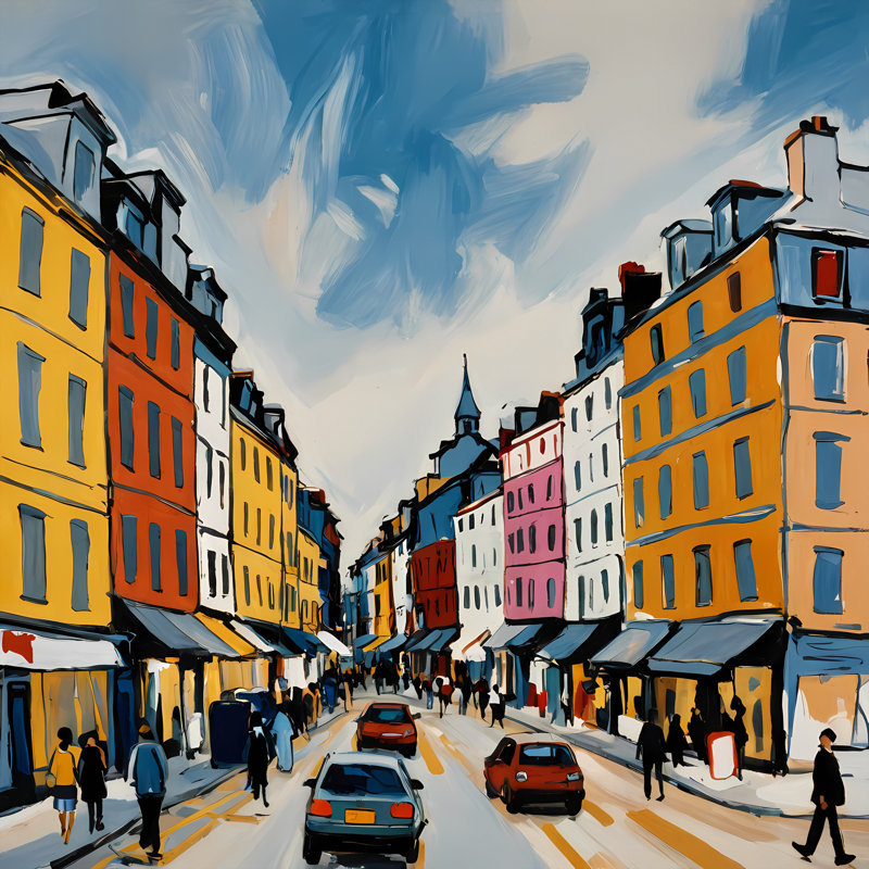 Streetlife Conversations I, 36" H x 36" W