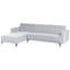 Velvet Corner Sofa with Ottoman Light Grey Delguidice-903785805