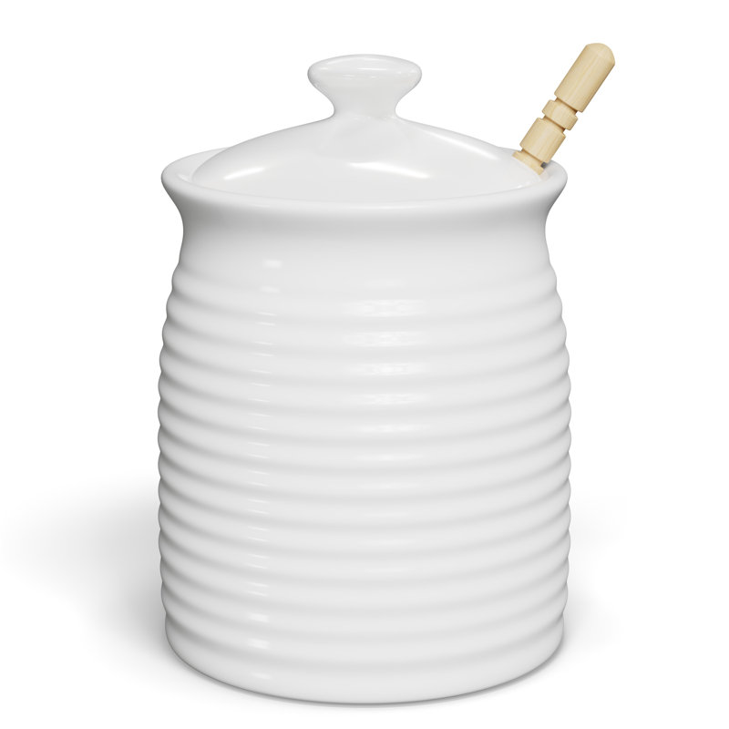 Pot à miel en céramique avec couvercle