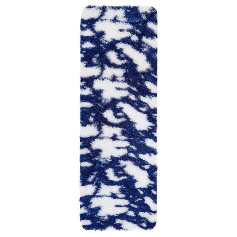 2x6 Shag Runner Rugs for Bedroom Blue Rugs for Living Room Shag Bedside Rug Fuzzy Plush Carpet for Dorm Nursery Hallway Home Decor