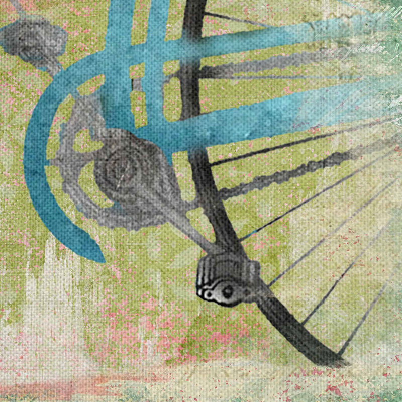 « bicycle blue », reproduction sur toile tendue, H 24 po x l 24 po x P 1,5 po