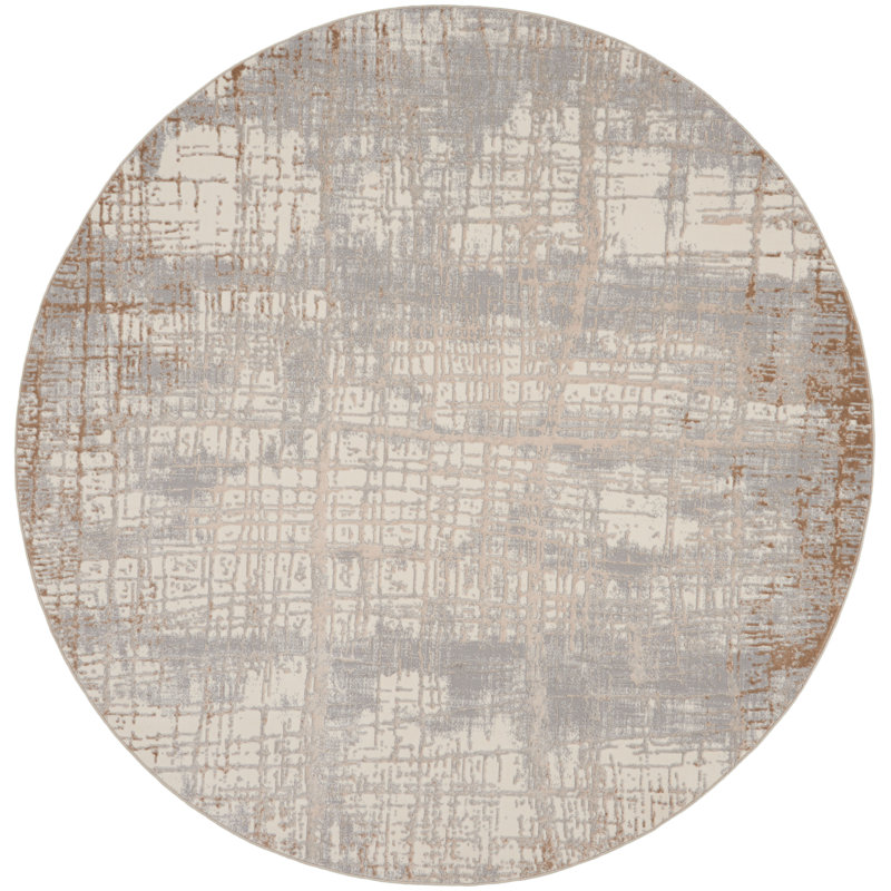 Abstract Indoor Rug, Round 8'