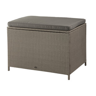 PatioFlare 35'' W 80 Gallons Wicker Deck Box in Warm Gray