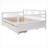 Storage Sleeper Platform Bed Full Size Multi-Functional Solid Wood White-Toned Daybed With Two Drawers-129384886-129384887