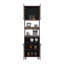 Armoire pour garde-manger Otomo, avec 5 tablettes et 4 portes, noir, gris clair
