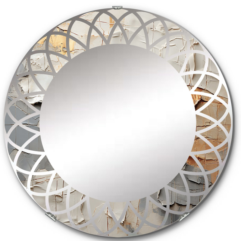 Chesterstole - Miroir mural moderne rond, 24 po x 24 po
