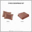 Ensemble de couette matelassée réversible en coton 3 pièces rouge, grand lit/queen-136125716-136125717