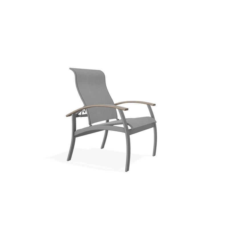Chaise de patio Askar, Désert, Alliage Sunbrella®, Graphite texturé