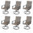 6 - Person Rectangular Steel Outdoor Dining Set-895893407