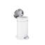 Simplehuman 6 Liter / 1.6 Gallon Semi-Round Bathroom Step Trash Can, White Steel