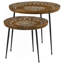 Table gigogne 2 pièces miel et noire