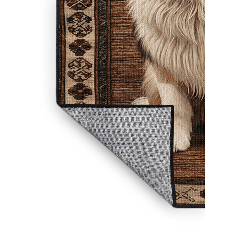  Tapis lavable pour chien de berger Islandais, Carré 6 pi