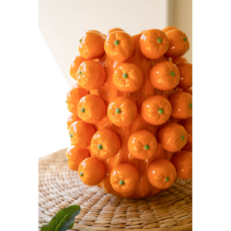 CERAMIC ORANGES VASE