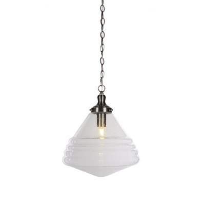 Juno Chain Hung Pendant With 14" Glass
