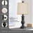 22" Traditional Table Lamp (Set of 2), Rustic Farmhouse Bedside Table Lamps, Desk Lamps with Linen Shades-21729389