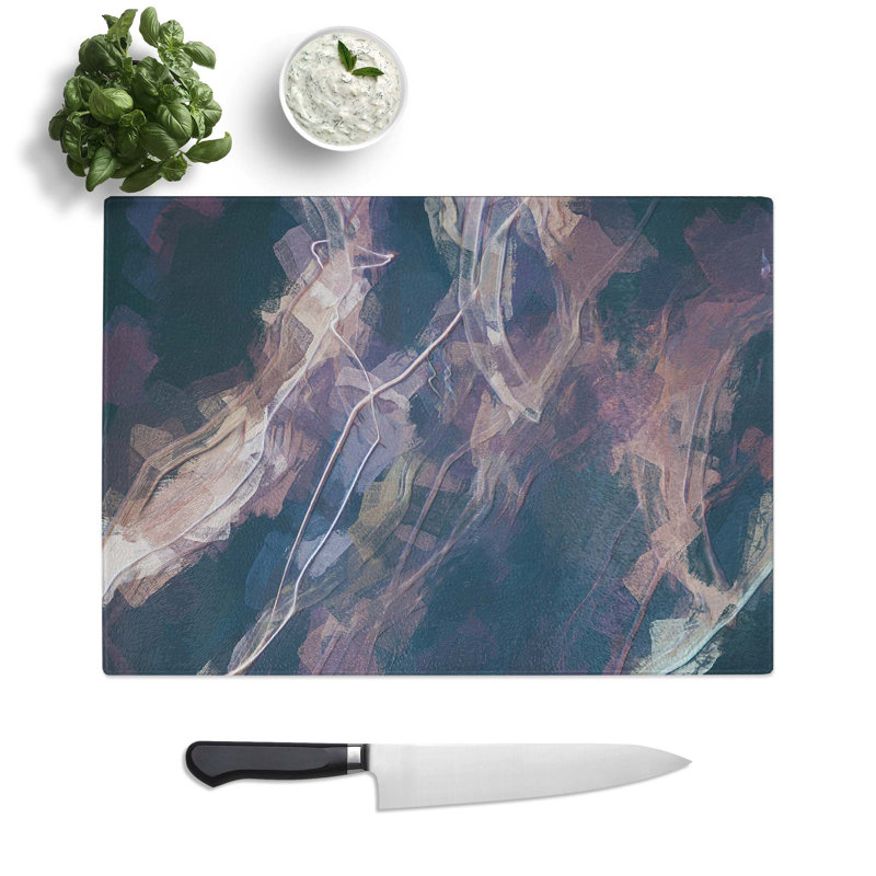 Glass Endless Feelings in Abstract Chopping Board, 28.5 cm W x 20 cm L