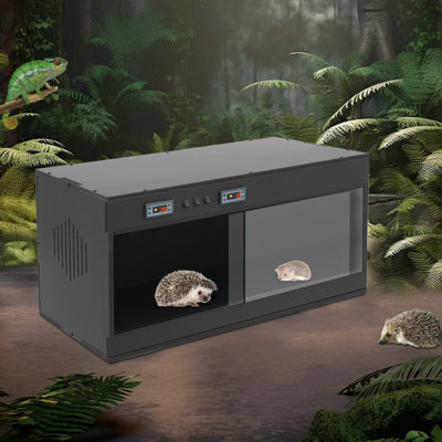 Reptile Lounge Habitat With Glass Sliding Door And Intelligent Thermostat, PVC Reptile Pet  Box